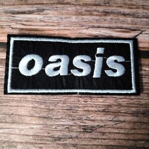 Oasis Black and White Alternative Indie Rock N Roll 90s British Pop Patch